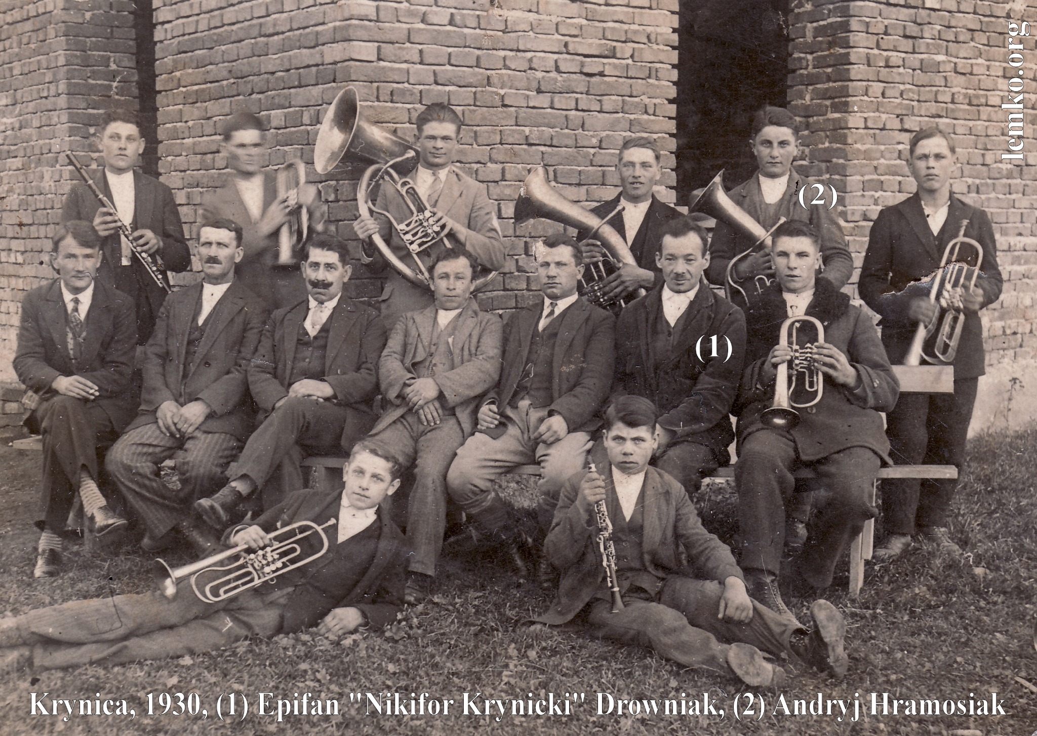 Lemko wind orchestra in Krynica village, 1930