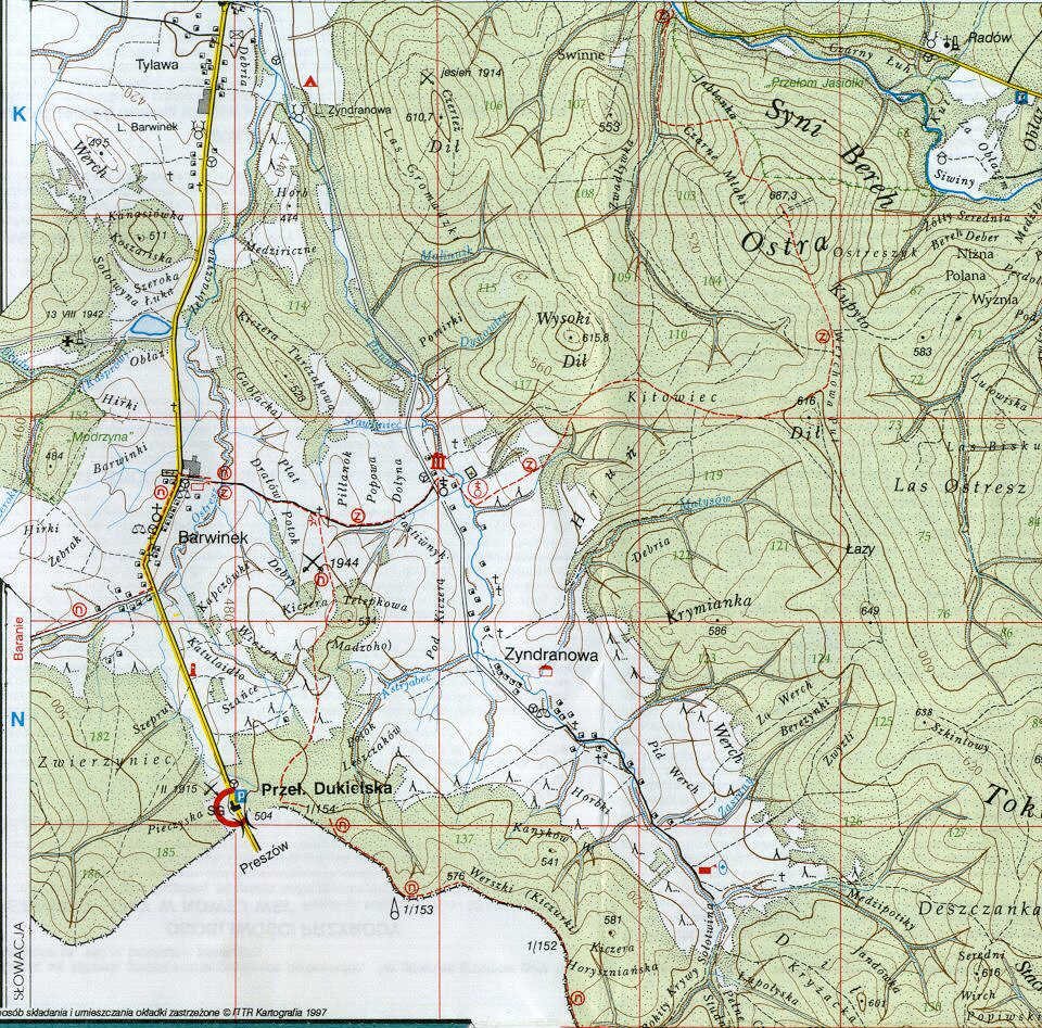 Historical map sheet from LEMKO.org maps100 collection
